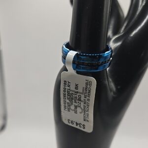 NWT Macy's Men's Blue and Black Ring